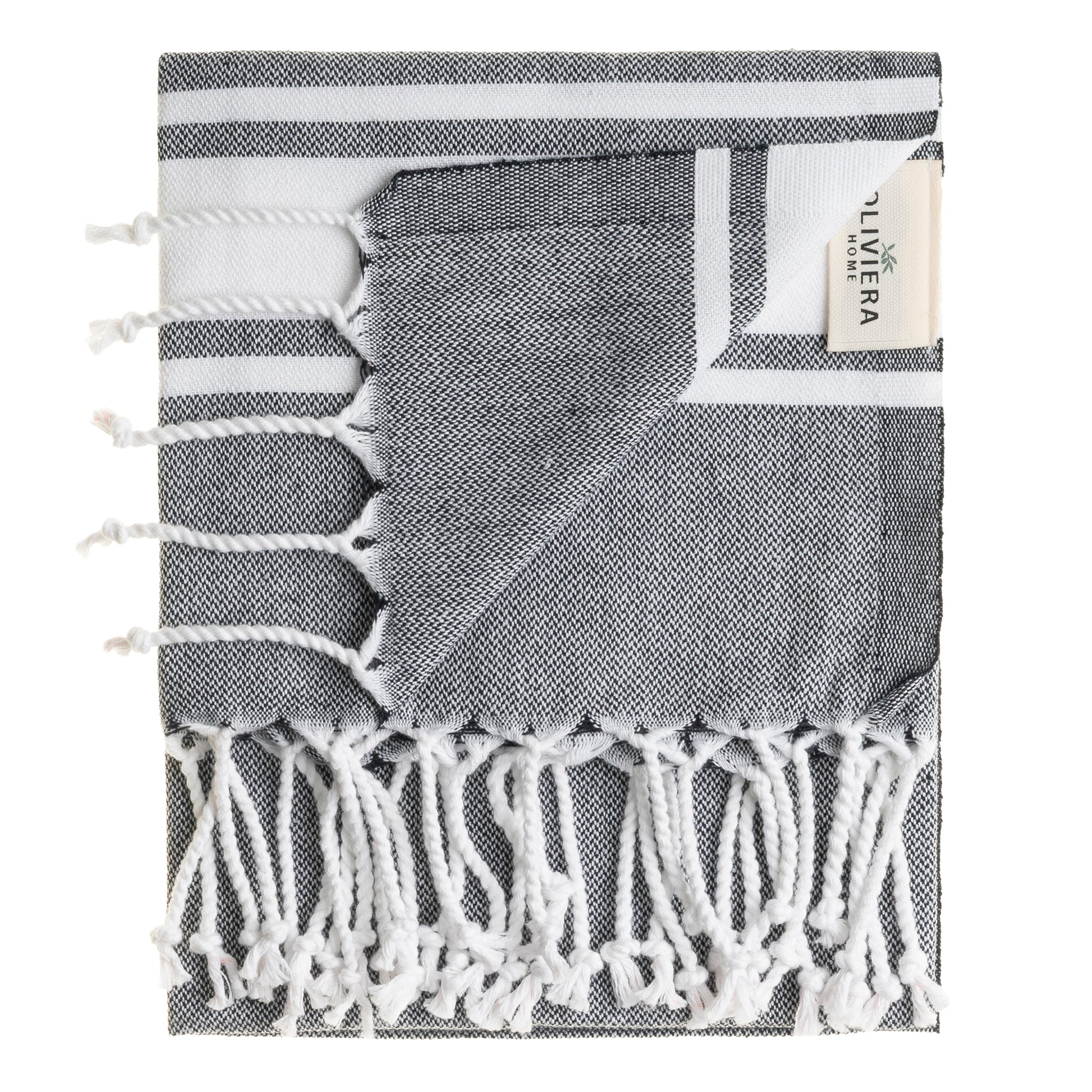 Mono Stripe Turkish Cotton Hand & Kitchen Towel Bundle