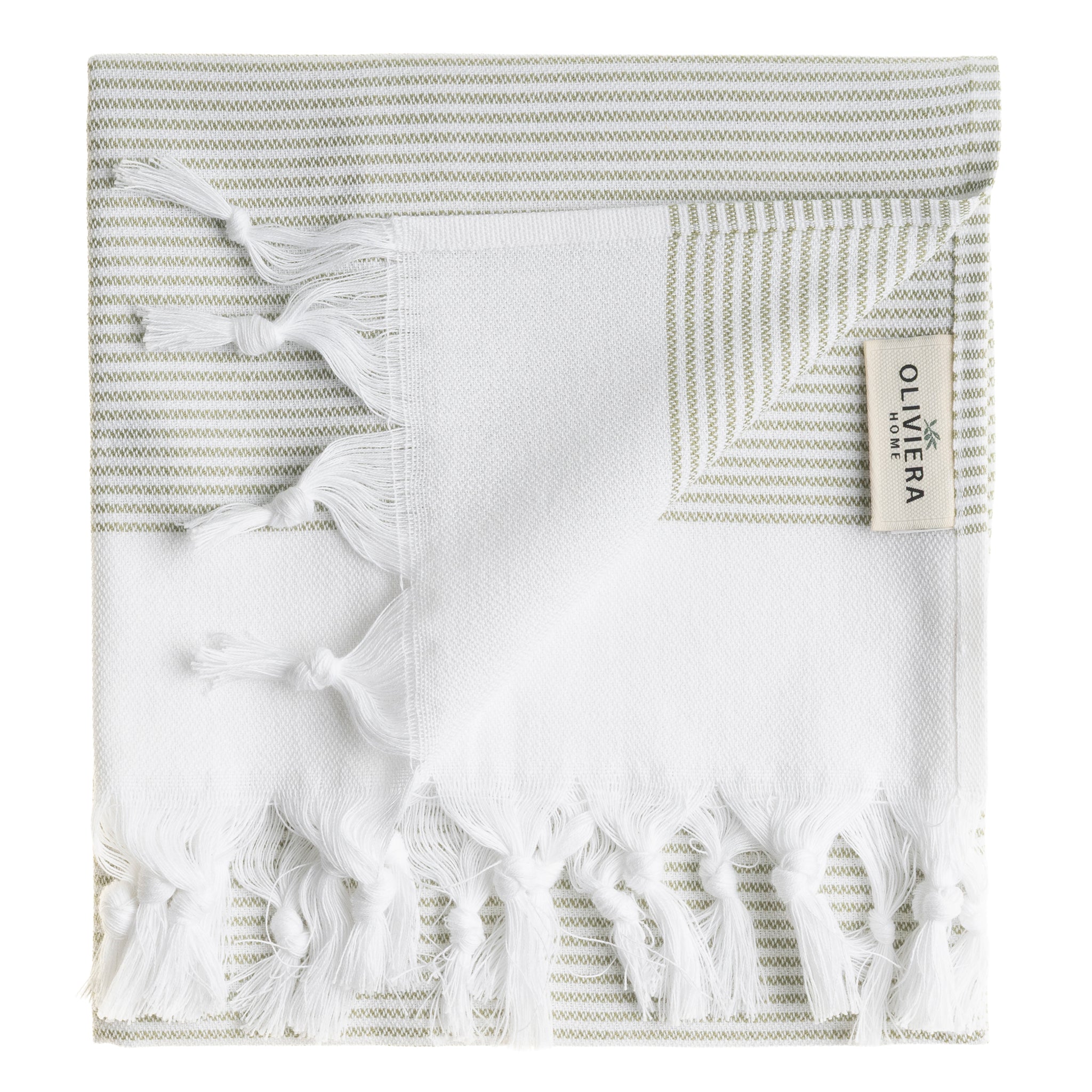 Fine Stripe Turkish Cotton Hand & Kitchen Towel Bundle