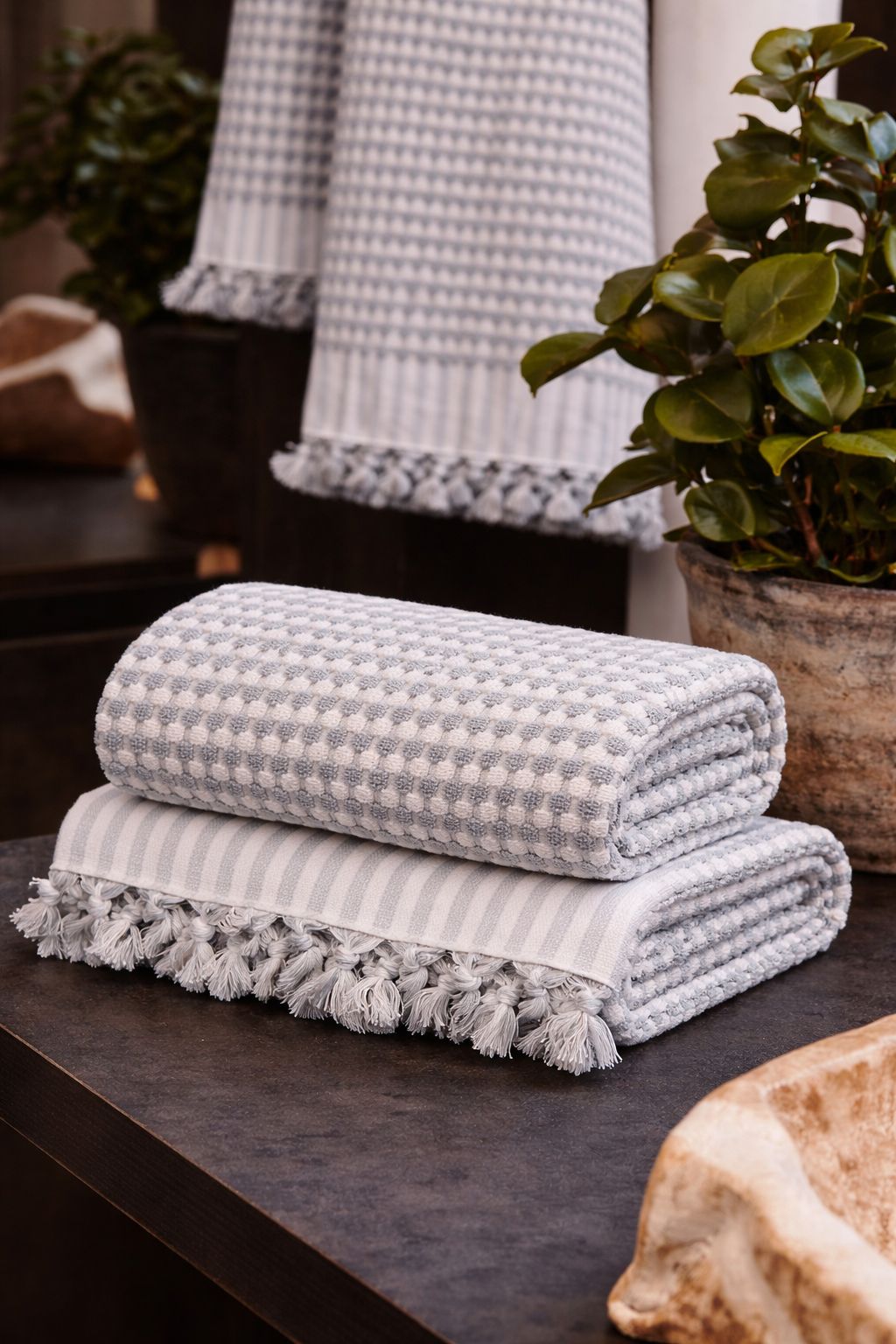 Dots Turkish Cotton Terry Towels