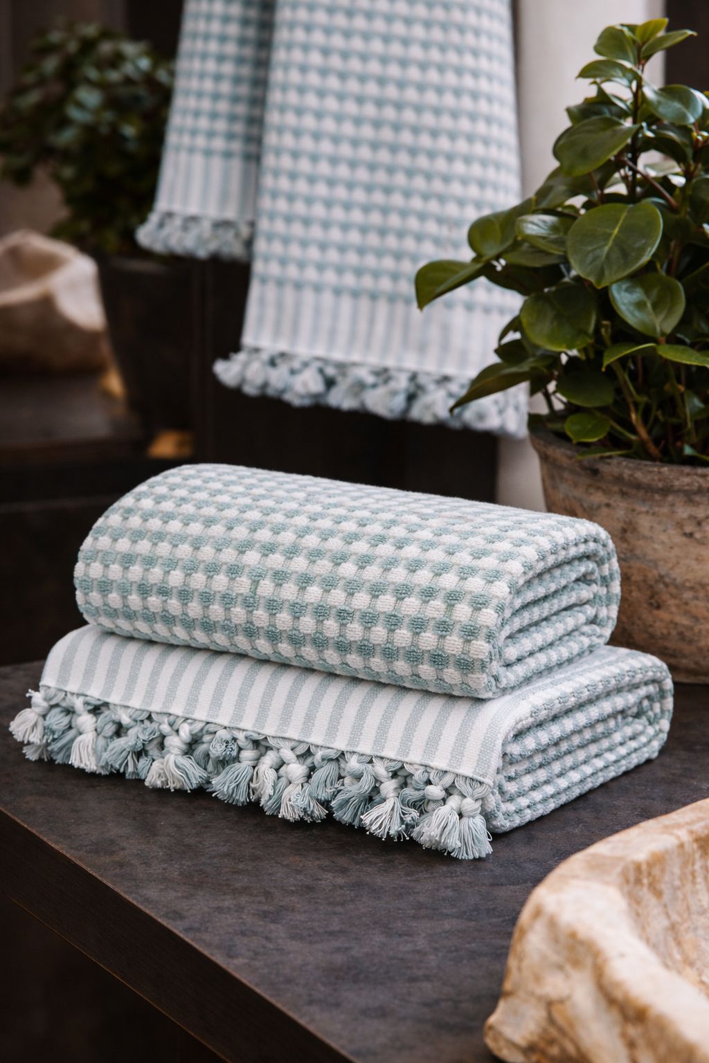 Dots Turkish Cotton Terry Towels