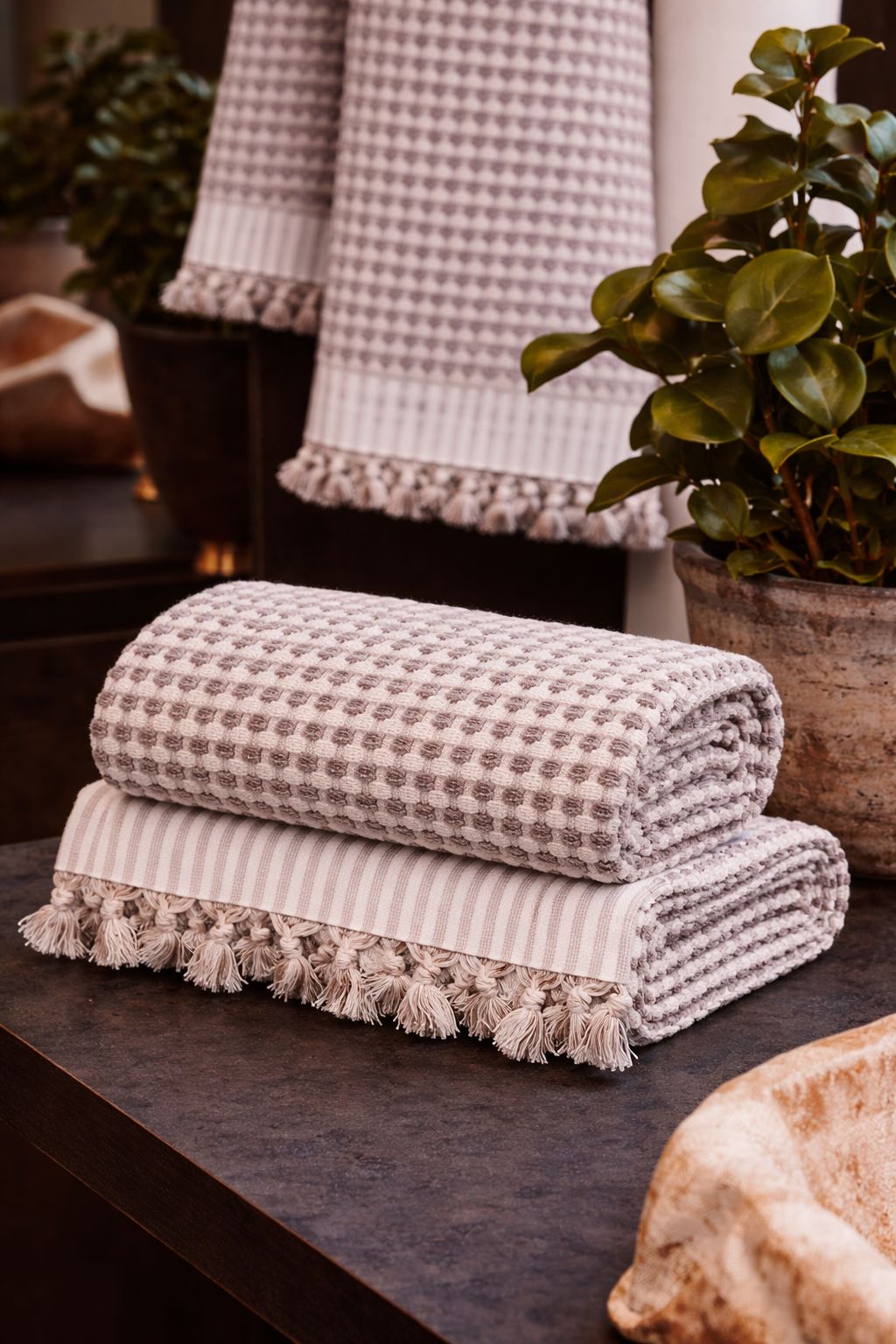 Dots Turkish Cotton Terry Towels