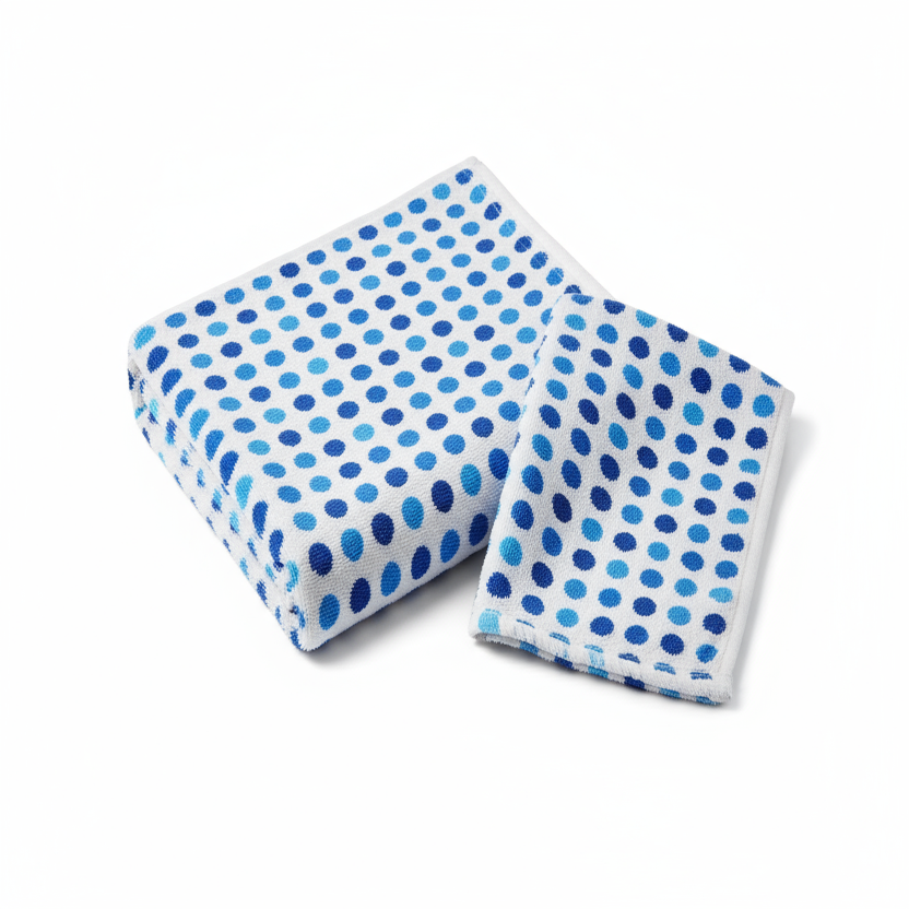 blue dots towel snapshot