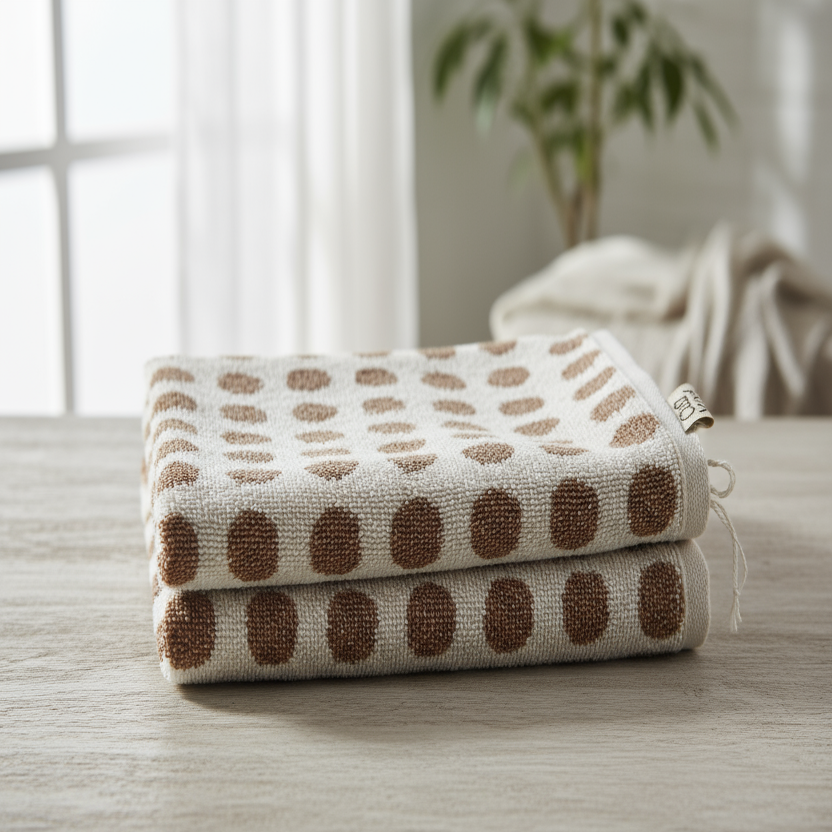 brown dots towel snapshot