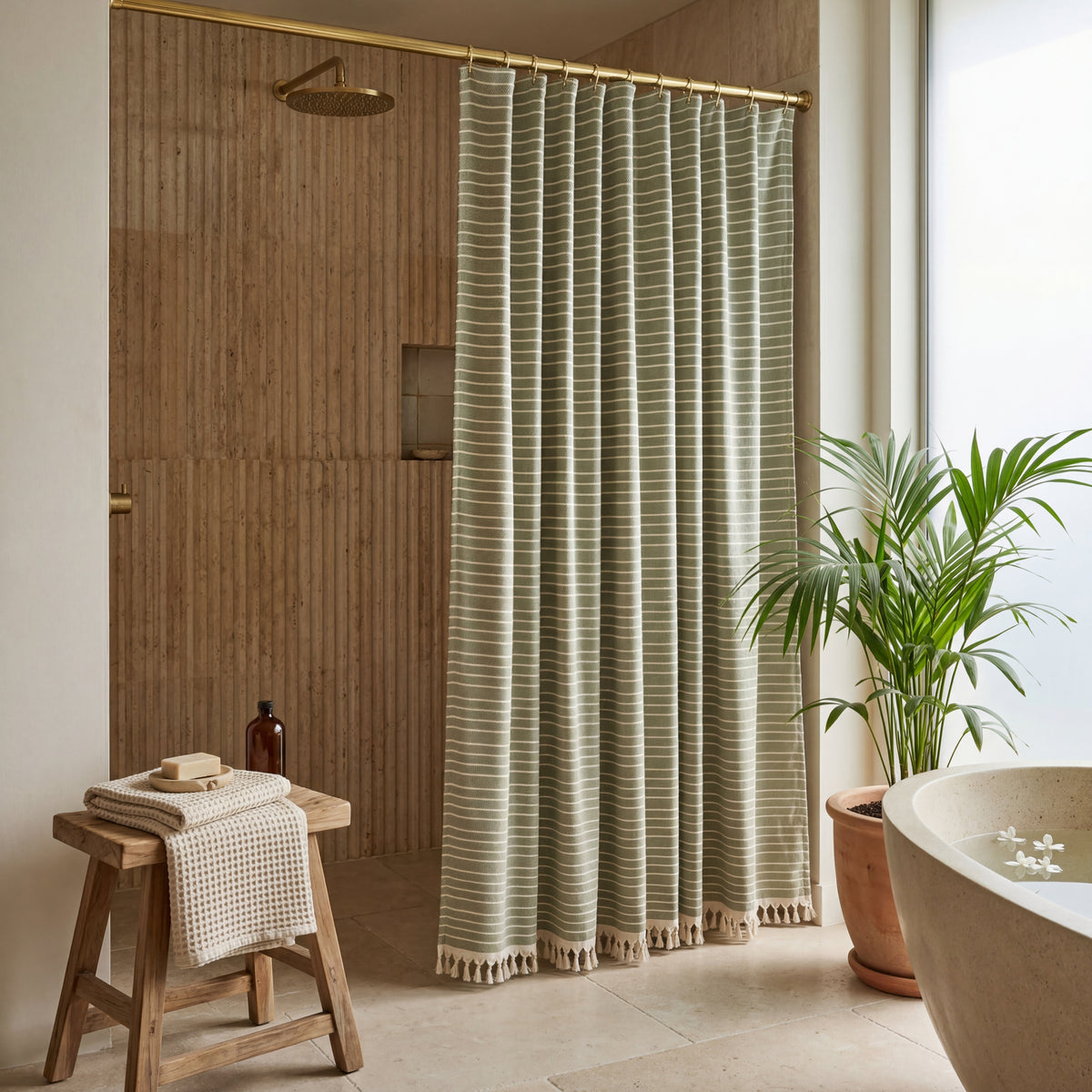 Cloud Soft Turkish Cotton Shower Curtain