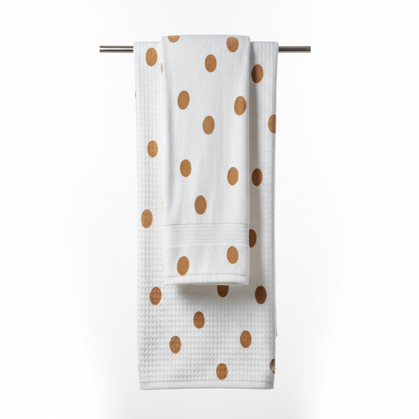 generate a brown dots towel snapshoot