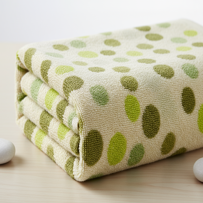 green dots towel